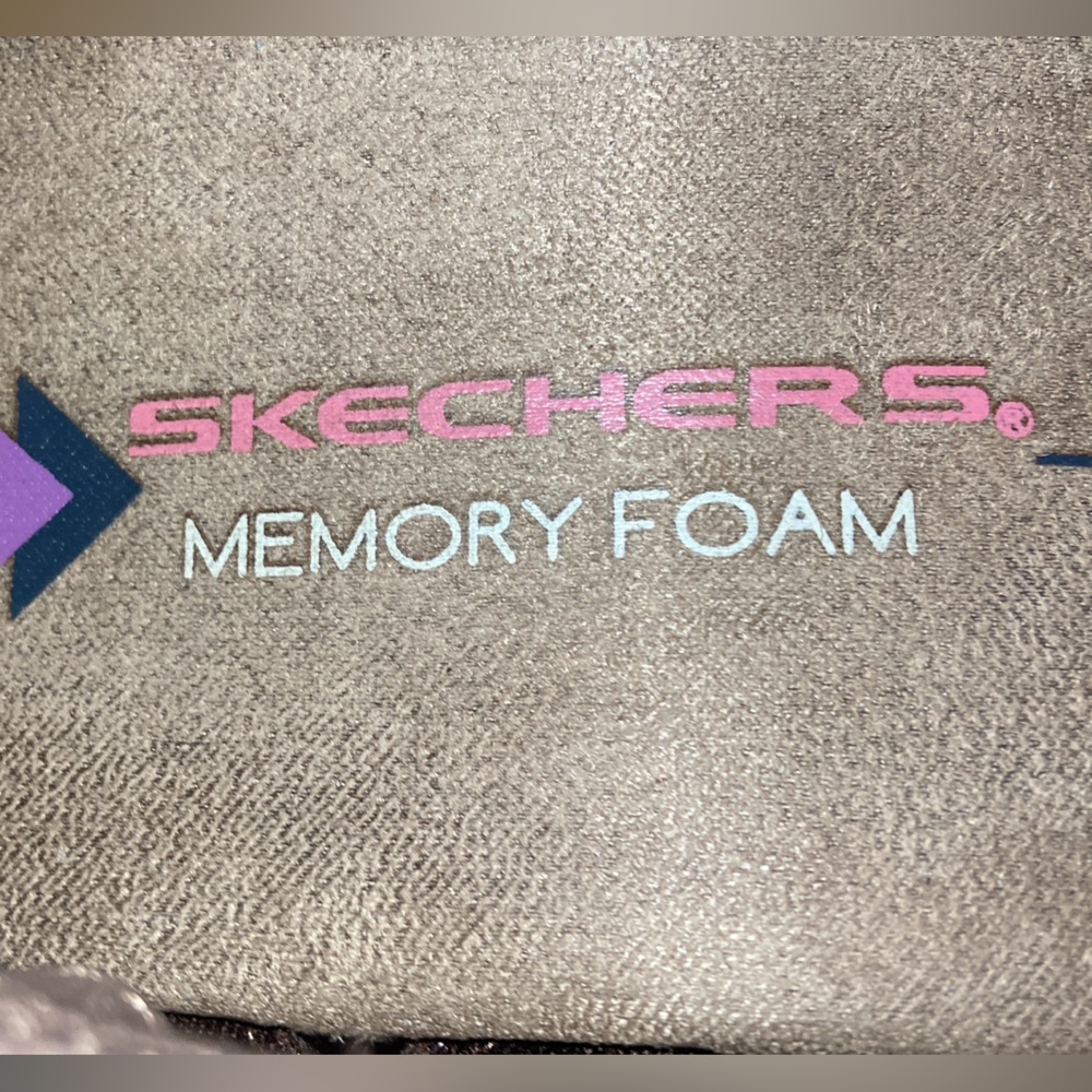 SKETCHERS women's Reggae Slim Vacay chocolate, purple and pink, size 8 Pre-Owned - Picture 6 of 8